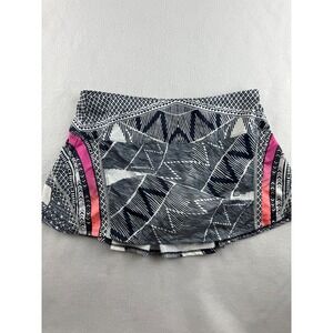 Lucky in Love Geometric Skort with Pink and Orange Highlights